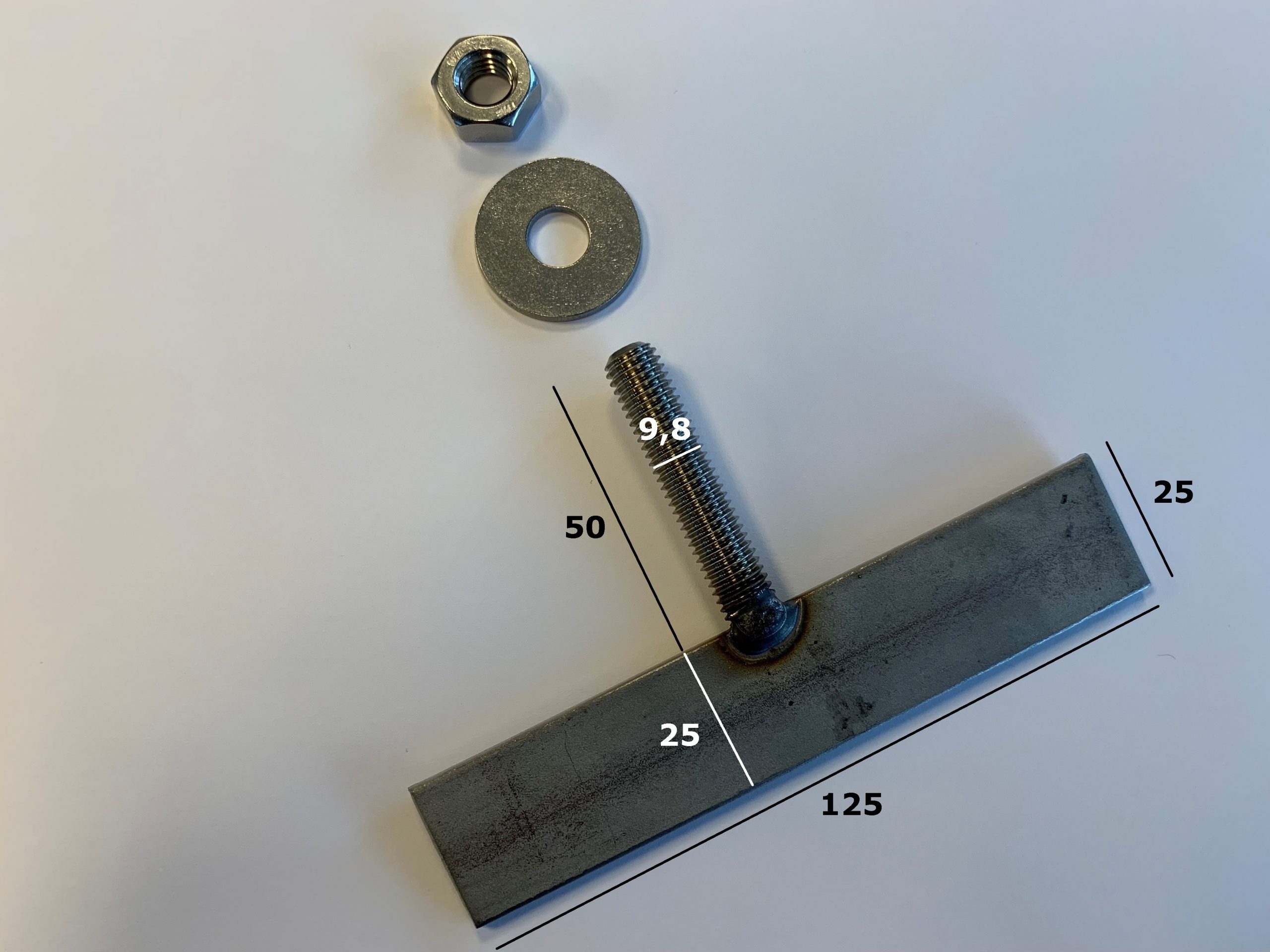 Anclaje para rejilla M10x50: dimensiones Sujeción de rejilla M10x50 con material de fijación